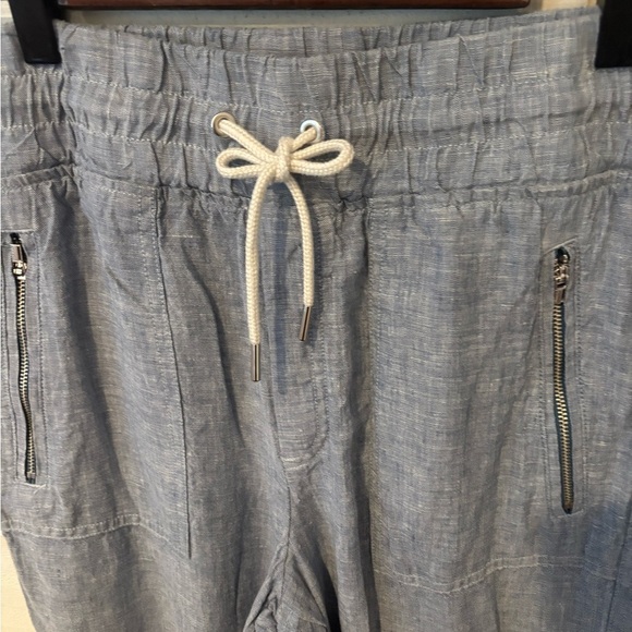 Athleta Cabo Linen Jogger Pants
Blue Travel Casual Beach Zip
Pockets- Size 8 - Picture 8 of 12